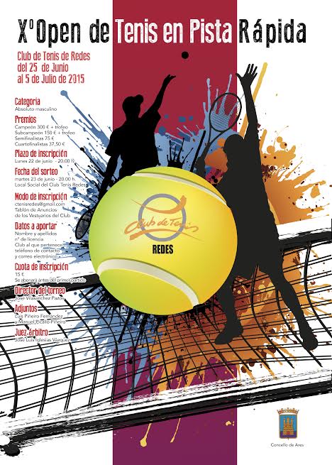 Cartel del X Open de Tenis en Pista Rápida