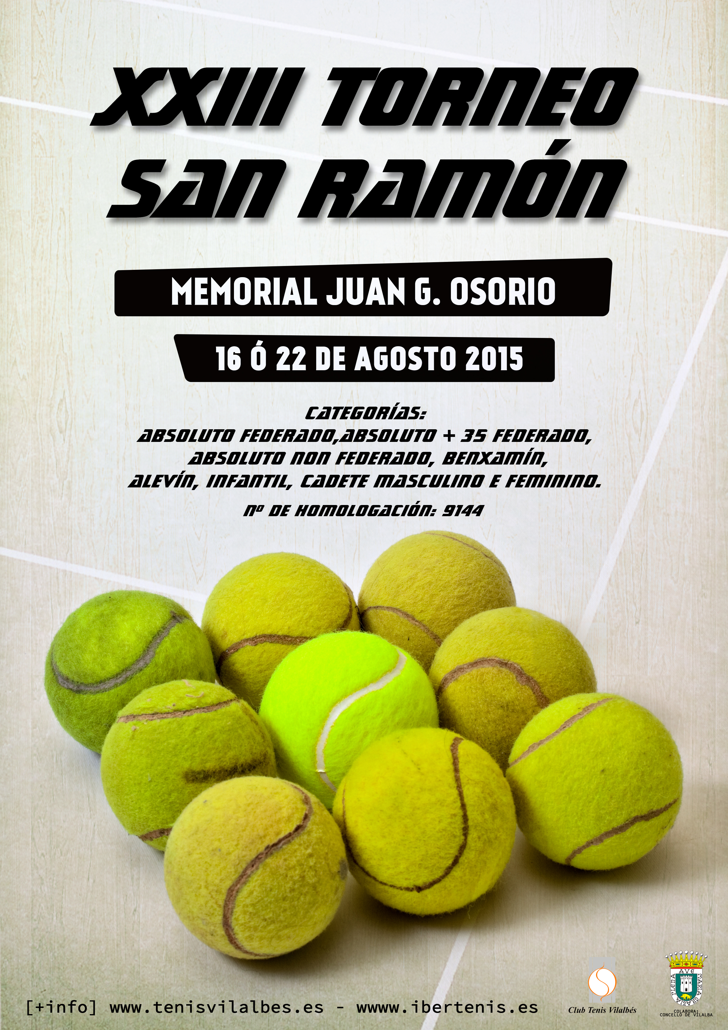 Cartel del XXIII TORNEO SAN RAMON 2015-Memorial Juan Gonzalez Osorio