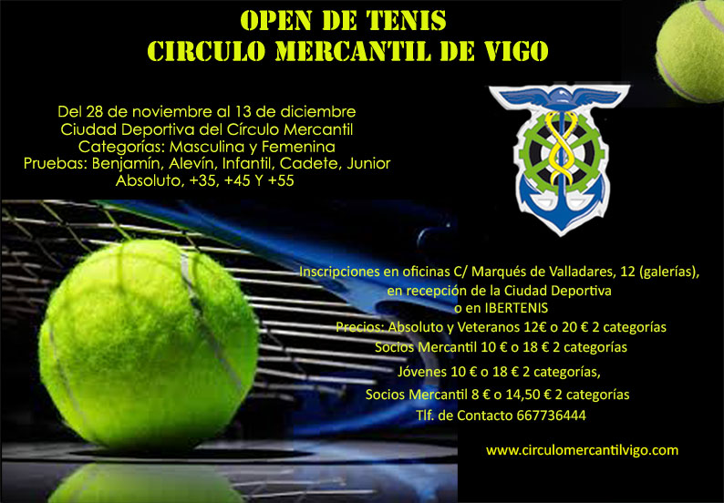 Cartel del Open de Tenis Mercantil de Vigo