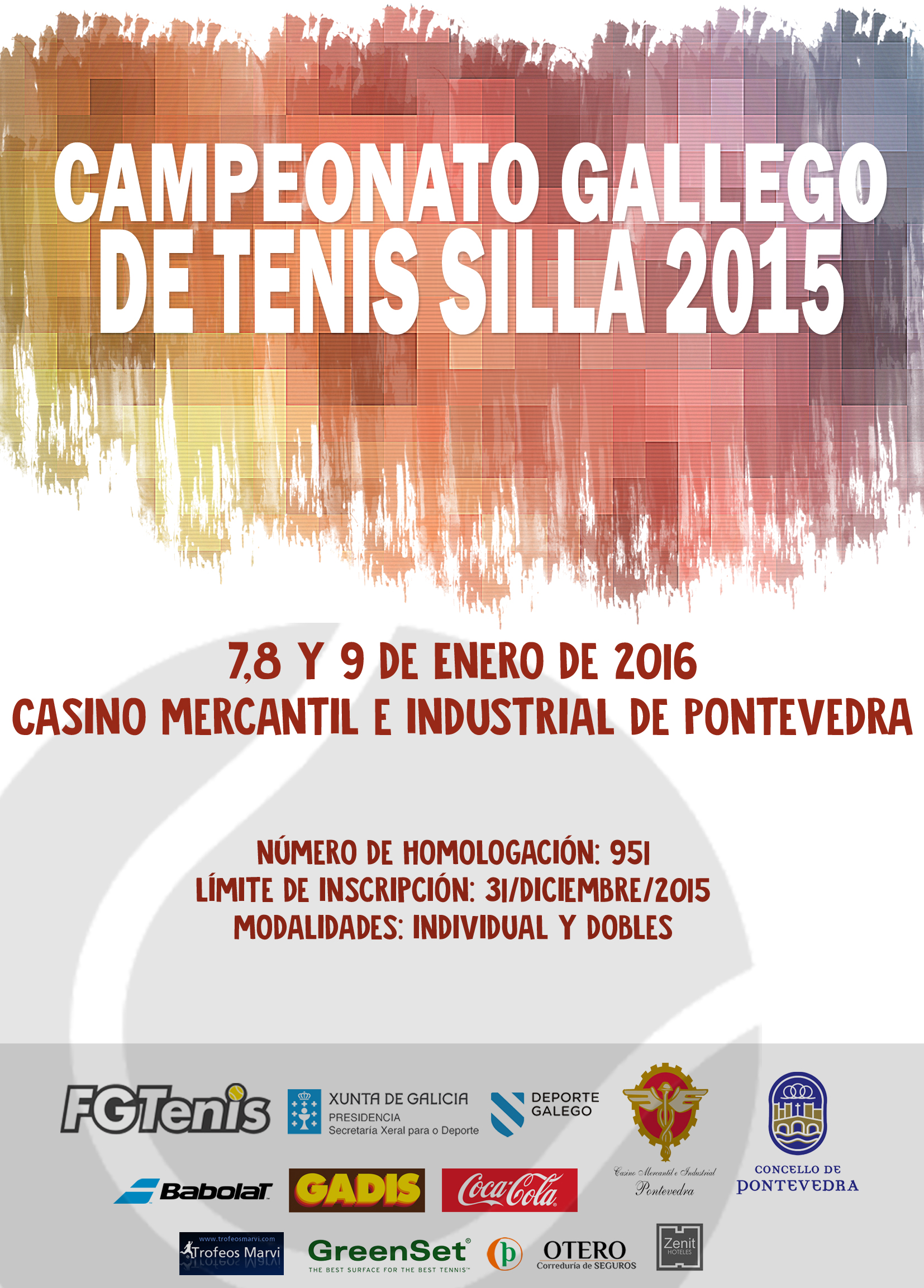 Cartel del CAMPEONATO GALLEGO DE TENIS EN SILLA 2015