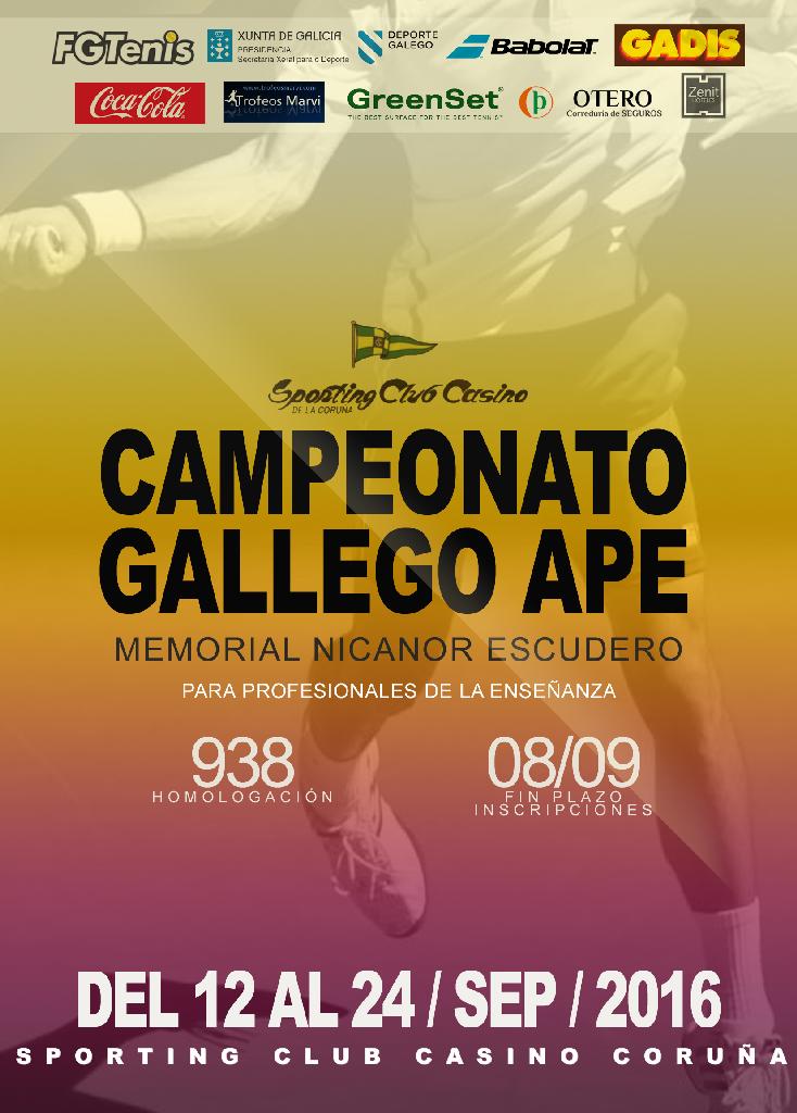 Cartel del CAMPEONATO GALLEGO APE -  MEMORIAL NICANOR ESCUDERO
