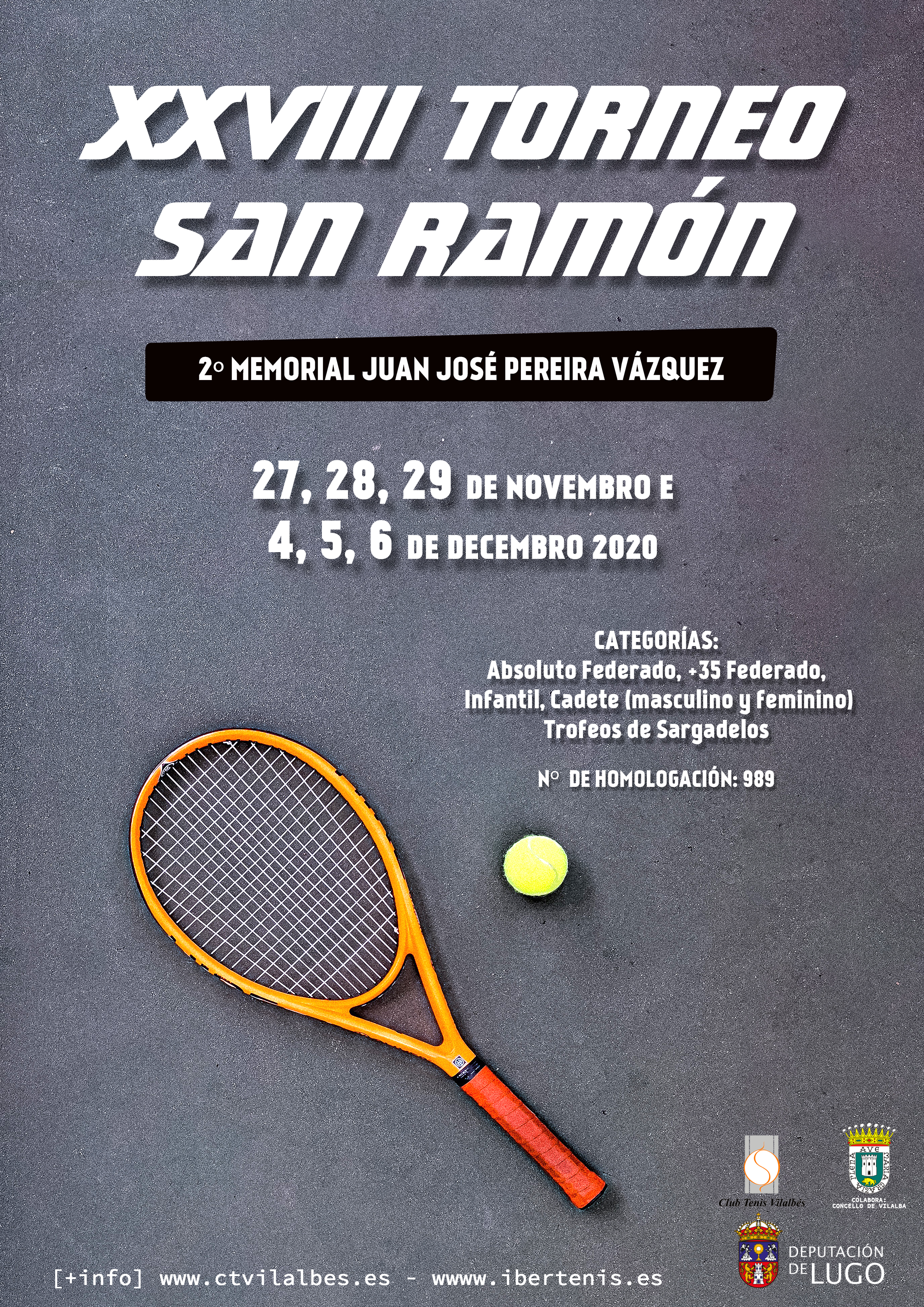 Cartel del XXVIII TORNEO SAN RAMON 2020 (2º Memorial Juan Jose Vazquez Pereira)