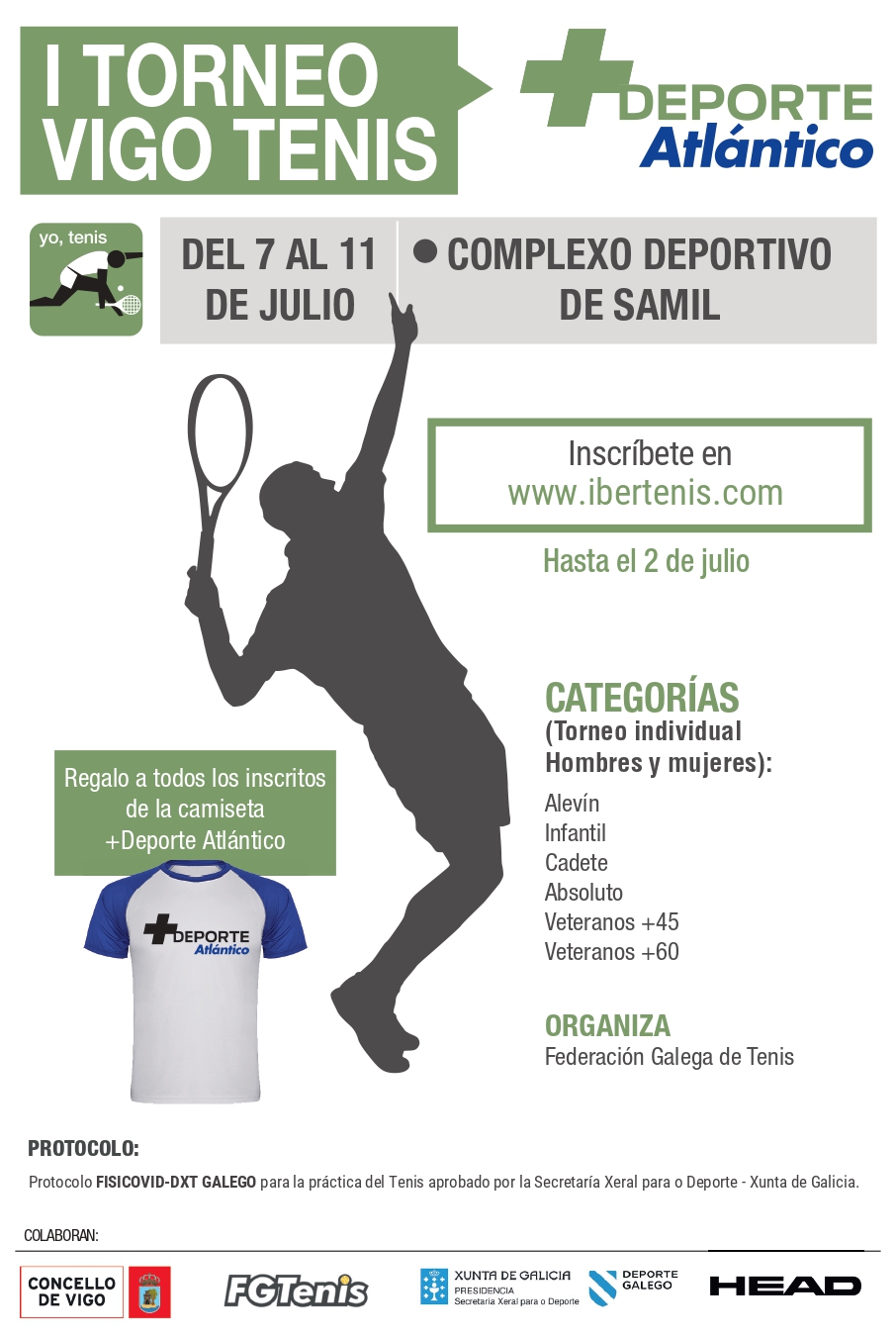 Cartel del I Torneo de Tenis Atlántico Diario