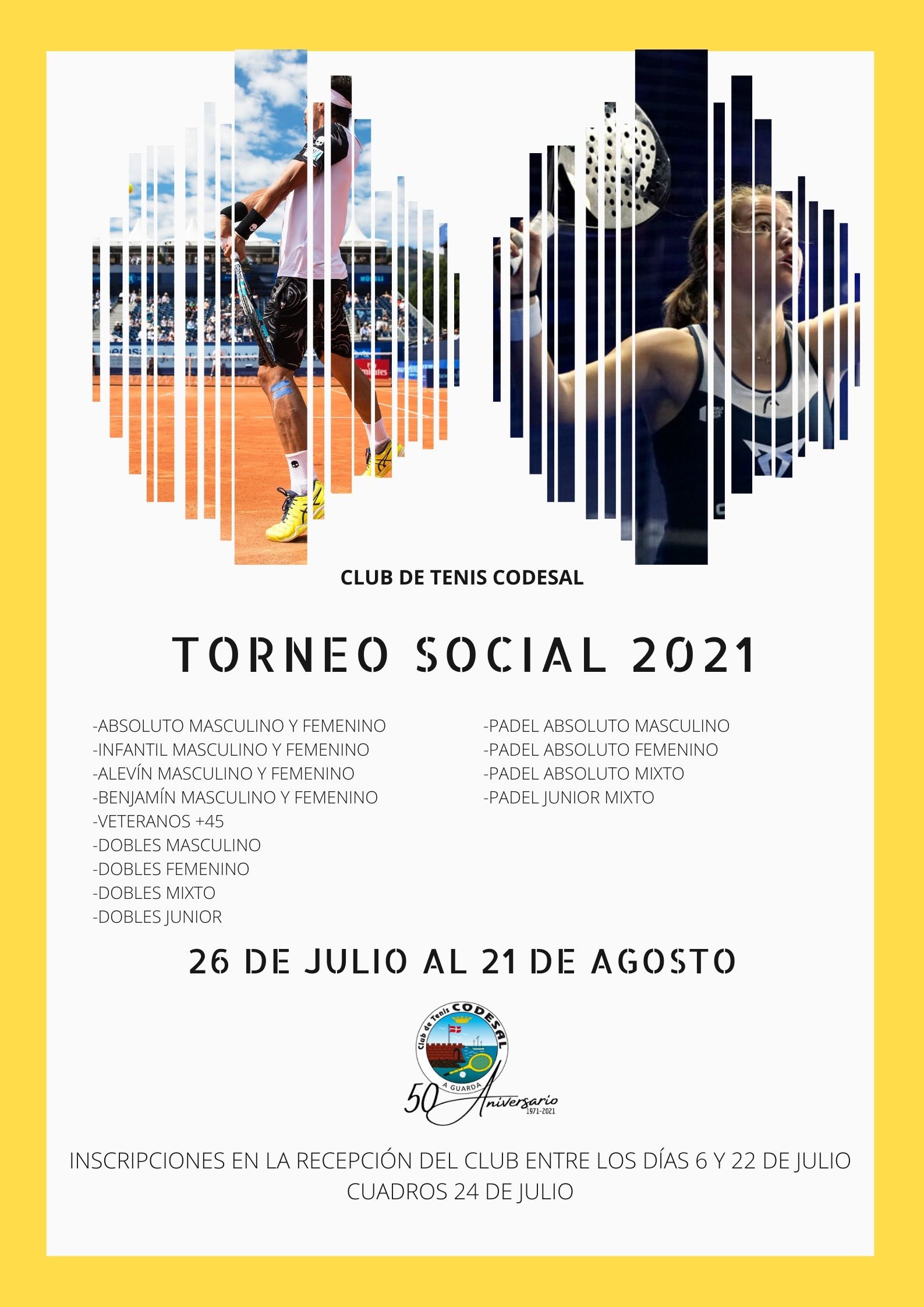 Cartel del Torneo Social 2021 C.T.  Codesal