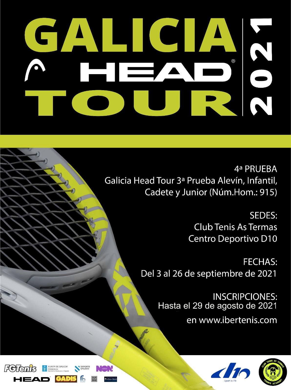 Cartel del GALICIA HEAD TOUR LUGO (Alevín, Infantil, Cadete y Junior) + Benjamín