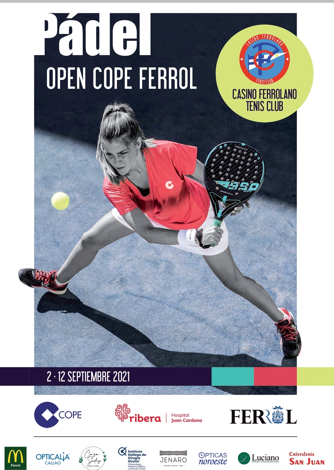 Cartel del Torneo Padel Open Cope Ferrol