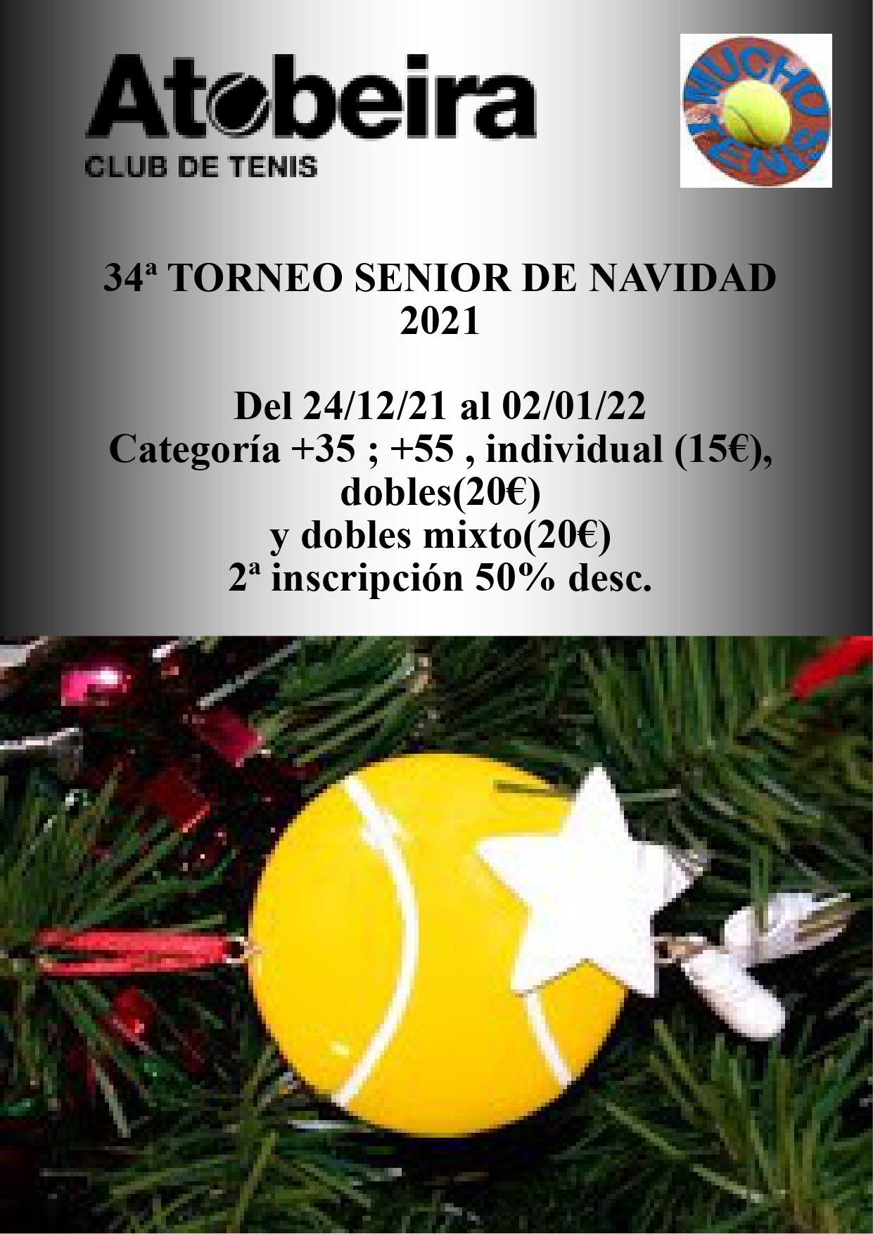 cartel 34ª edición Torneo Senior de Navidad 2021 A Tobeira