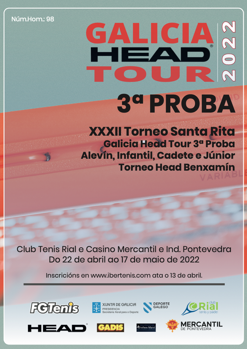 cartel 3ª Prueba GALICIA HEAD TOUR - XXXII Torneo Santa Rita