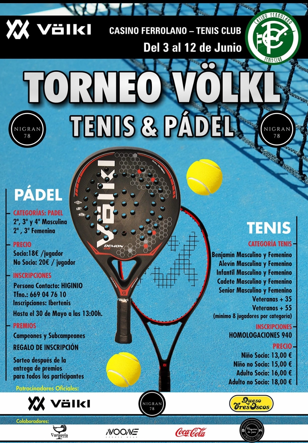 cartel II Torneo Padel Volk Casino Ferrolano T.C  2022