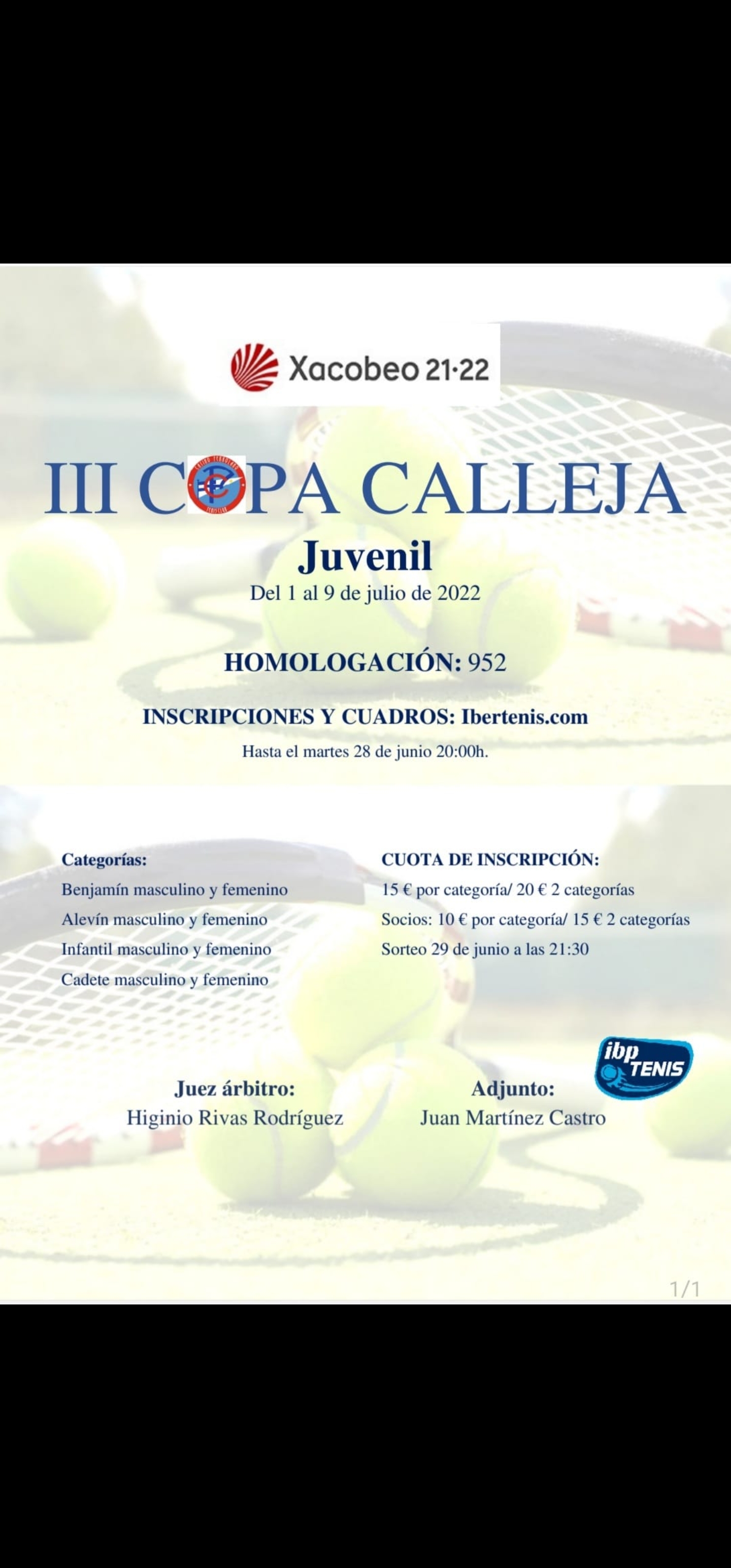 cartel III Copa Calleja Juvenil