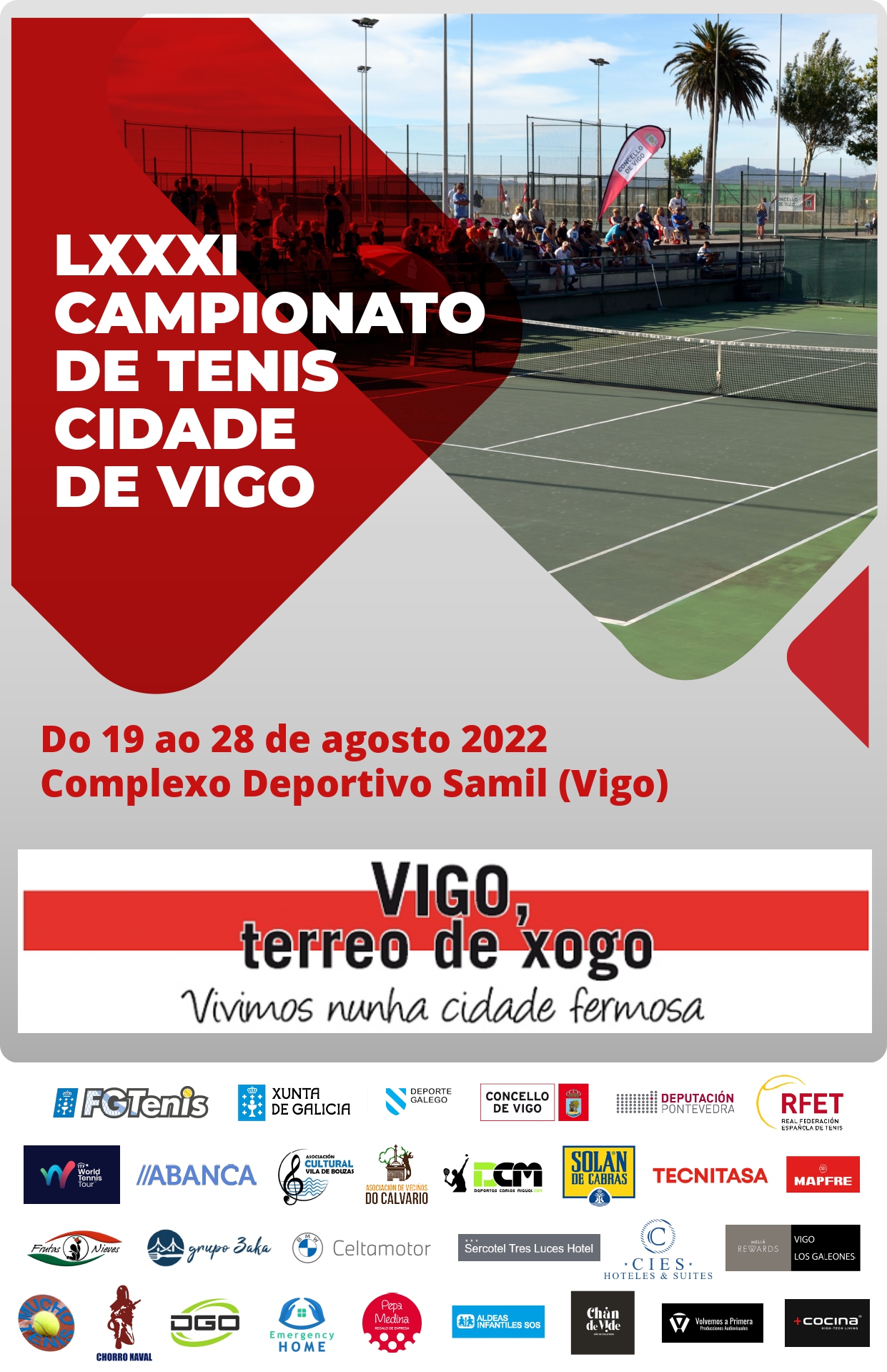 cartel LXXXI Campeonato de Tenis de VIGO