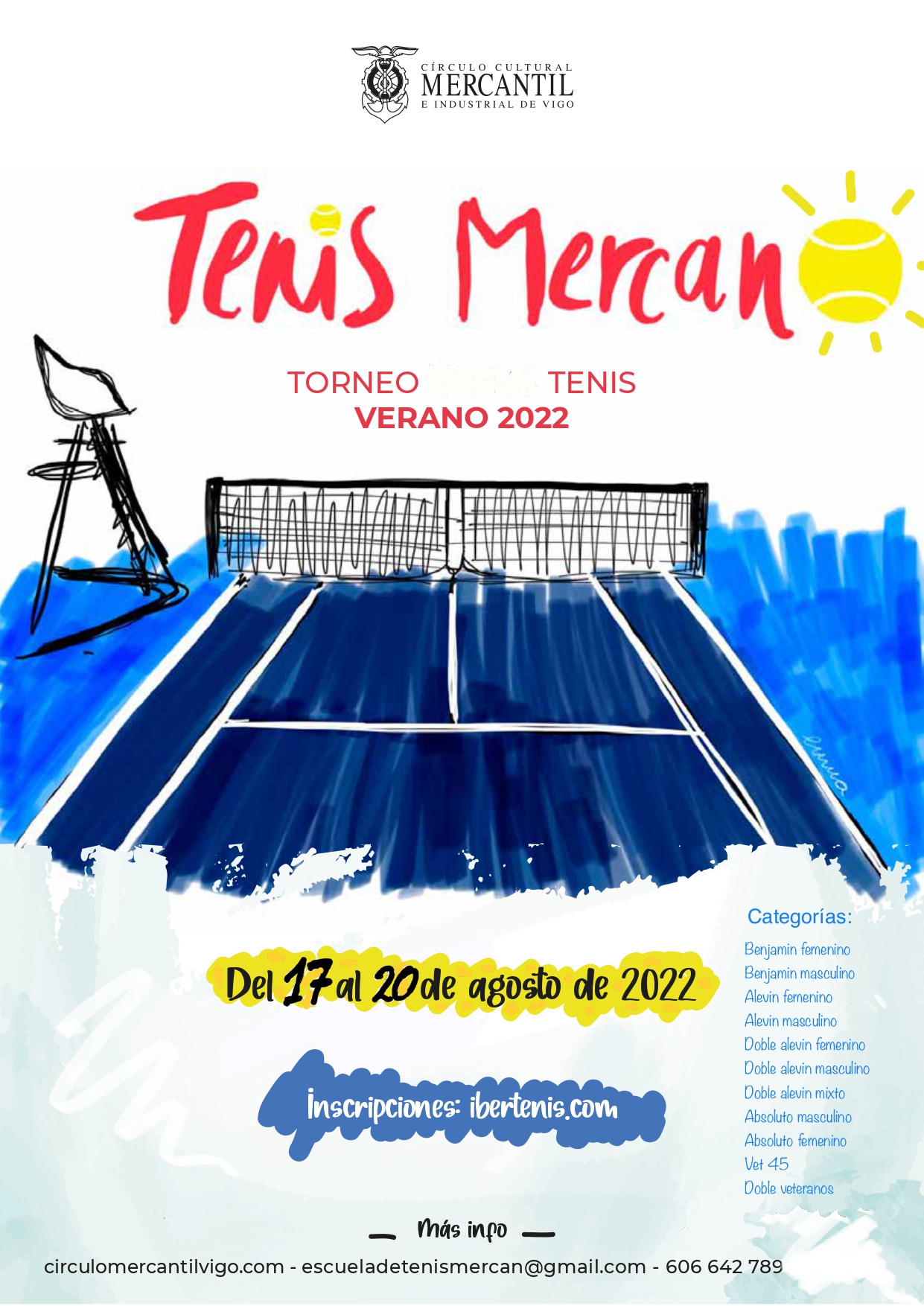 cartel Torneo de verano mercantil Vigo