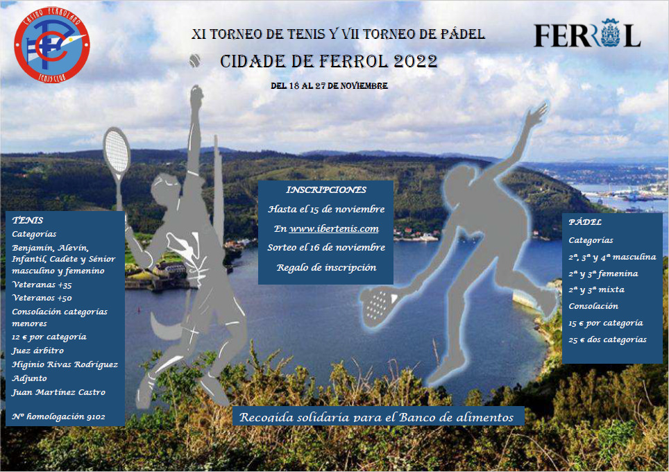 cartel XI Torneo de Tenis Cidade de Ferrol 2022