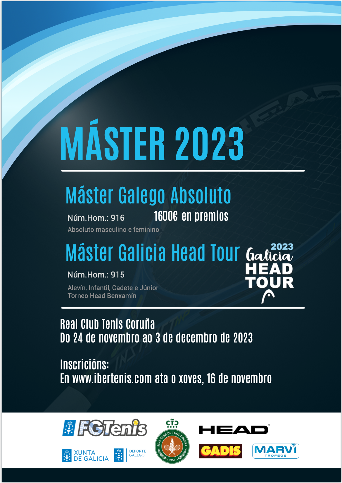 cartel Máster Absoluto e Master Head (Galicia Head Tour)