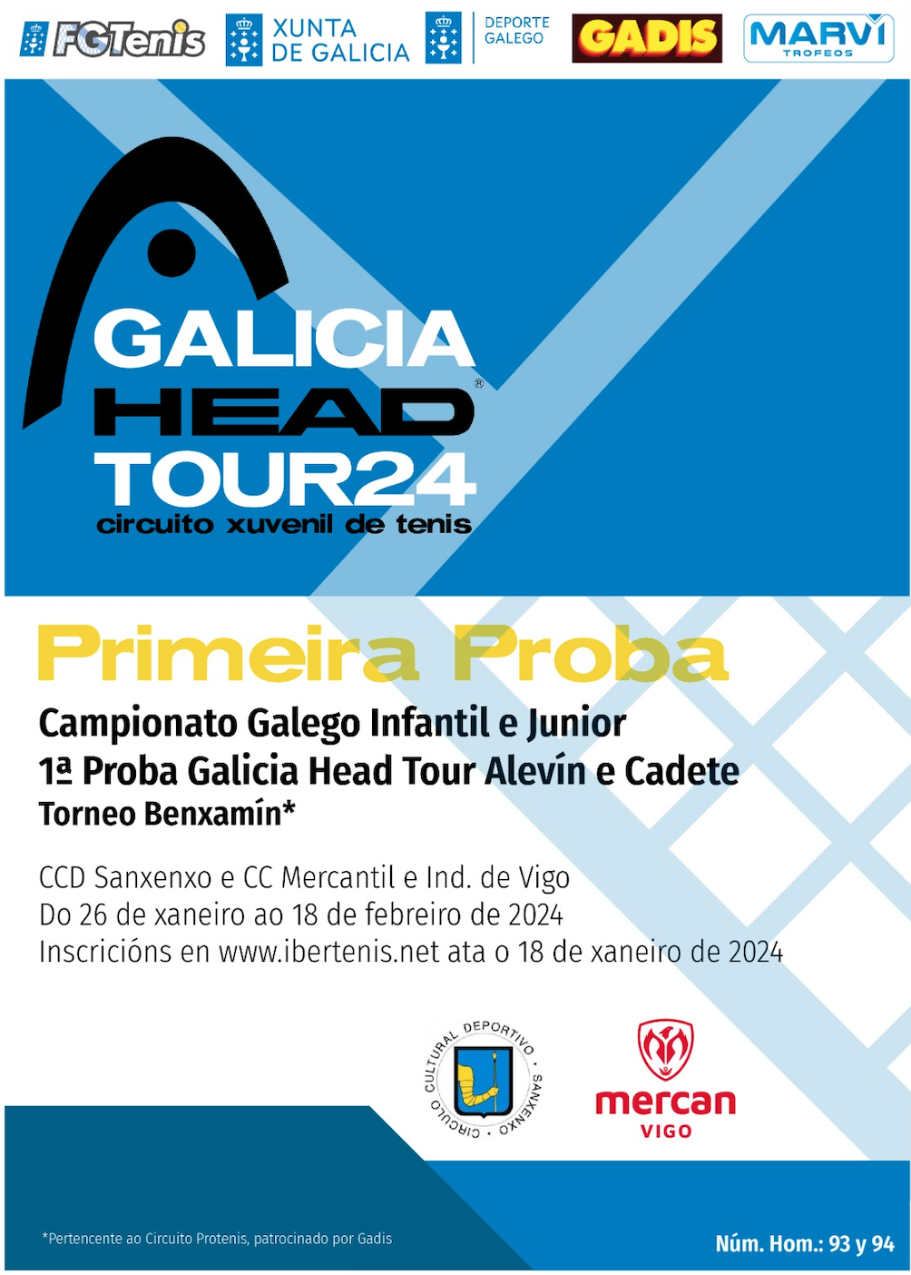 GALICIA HEAD TOUR - Camp. Gallegos infantil y junior. Torneo GHT alevín y cadete. Torneo Benjamín