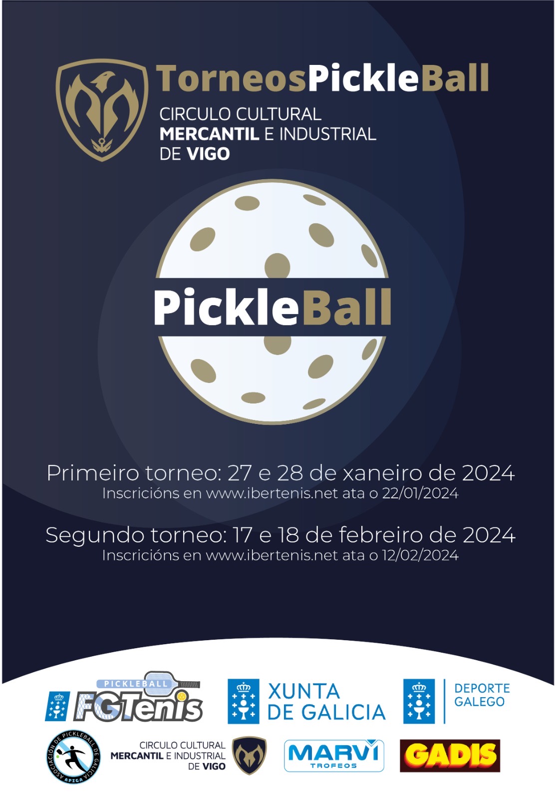 cartel II Torneo de Pickleball Mercantil de Vigo