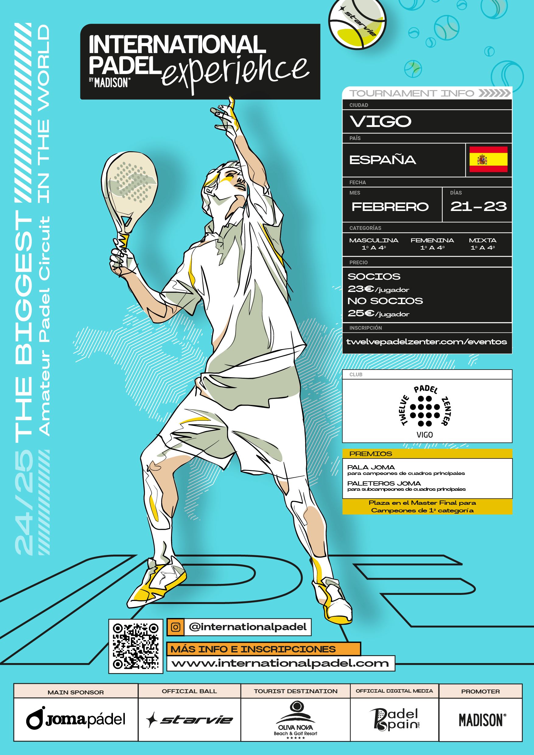 Cartel del INTERNATIONAL PADEL EXPERIENCE - VIGO 2025