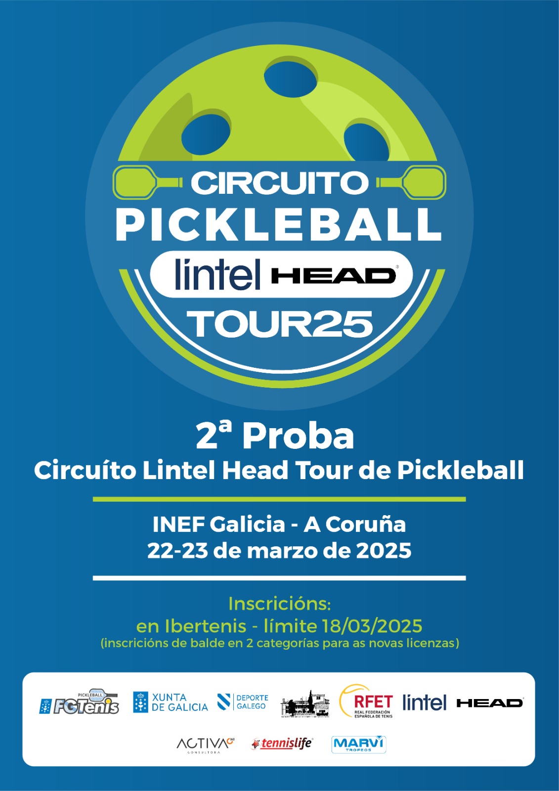 cartel II PROBA CIRCUITO LINTEL HEAD TOUR A CORUÑA