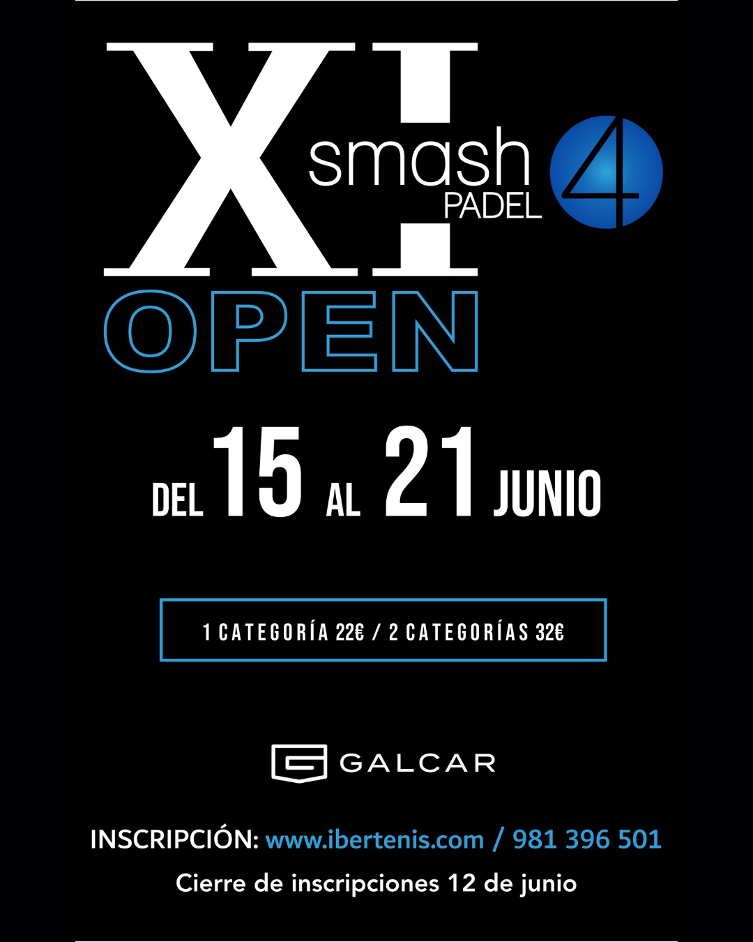 Cartel del XI OPEN SMASH PADEL 4