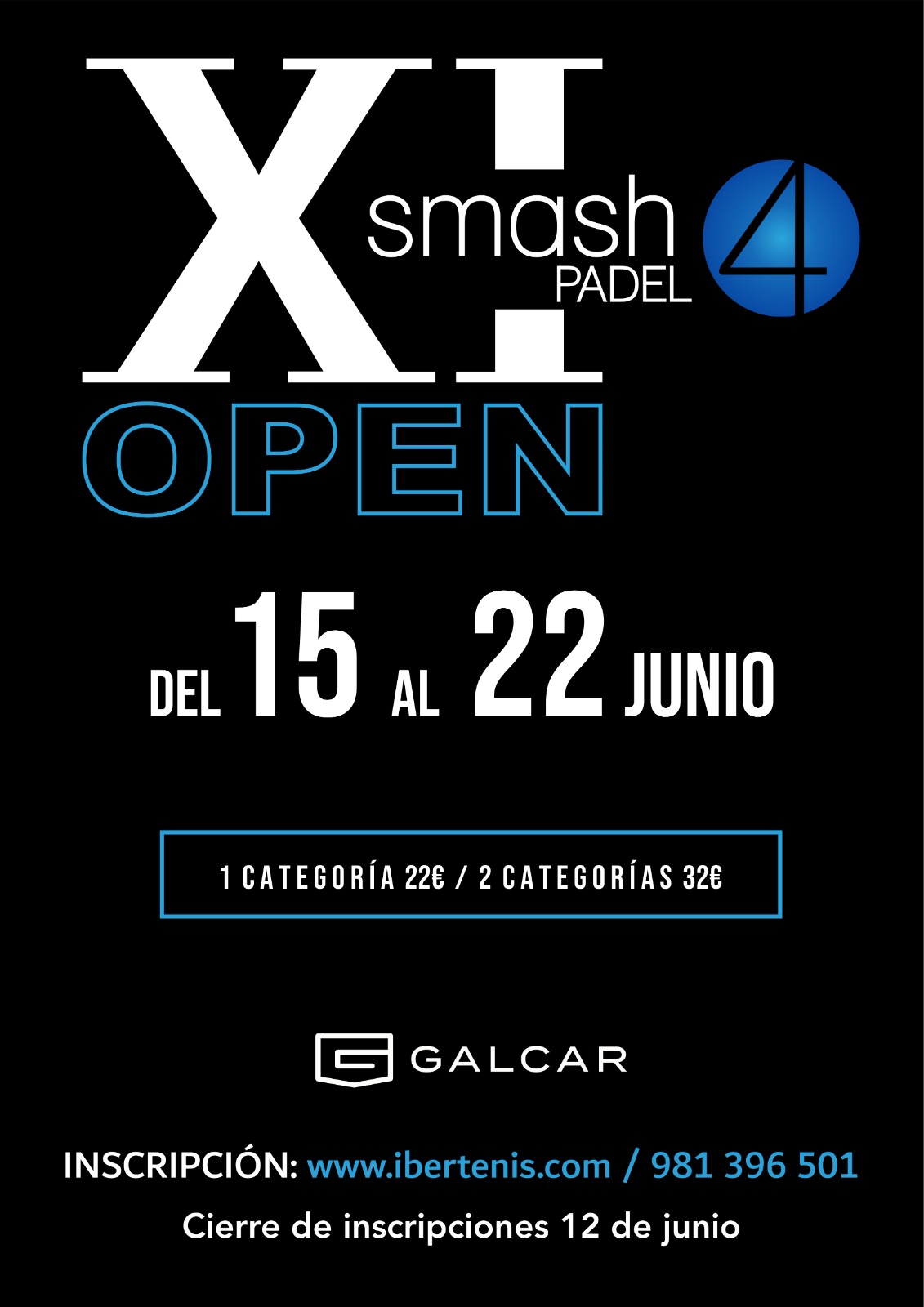 Cartel del XI OPEN SMASH PADEL 4