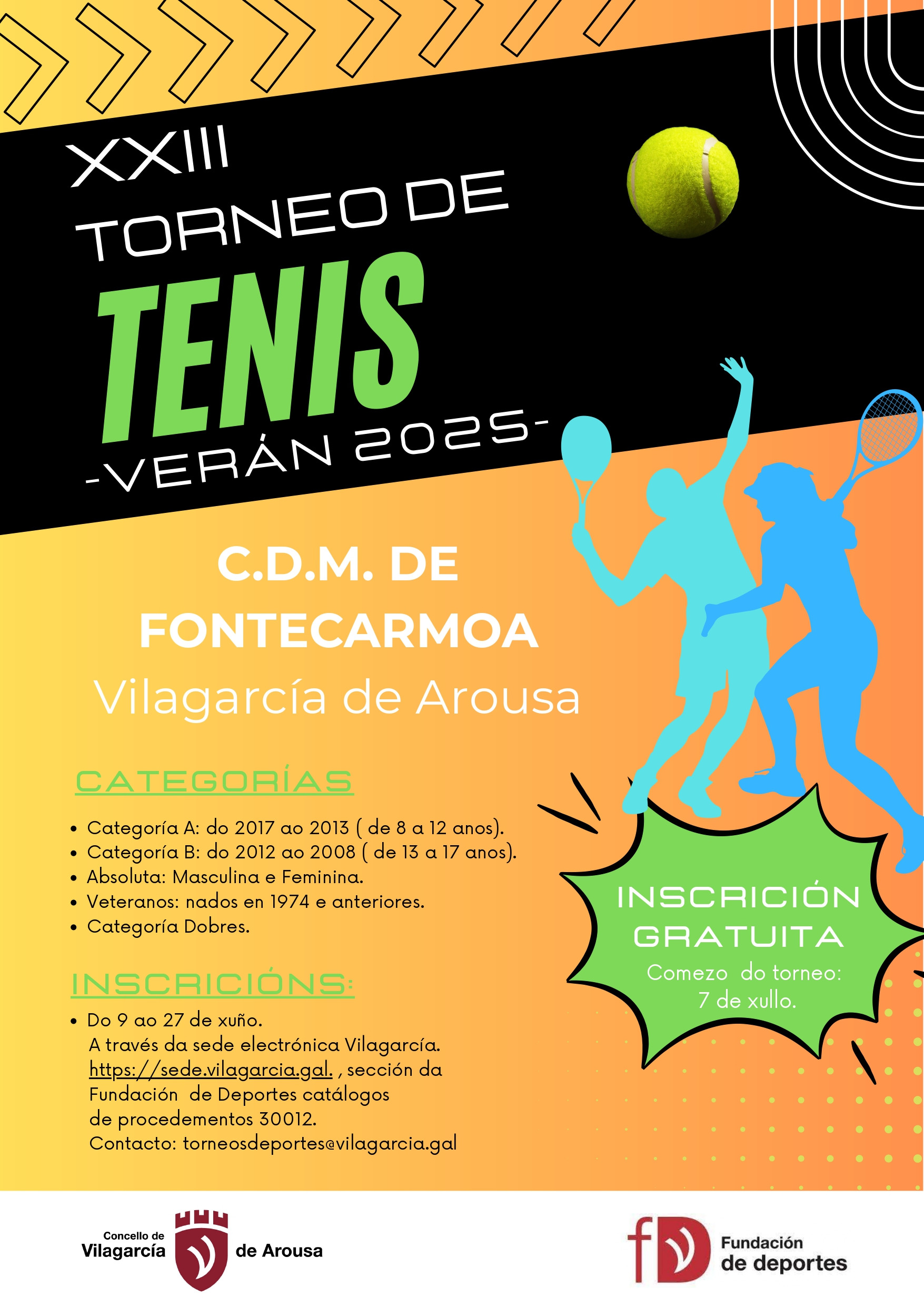 Cartel del XXIII TORNEO DE TENIS VERÁN 2025