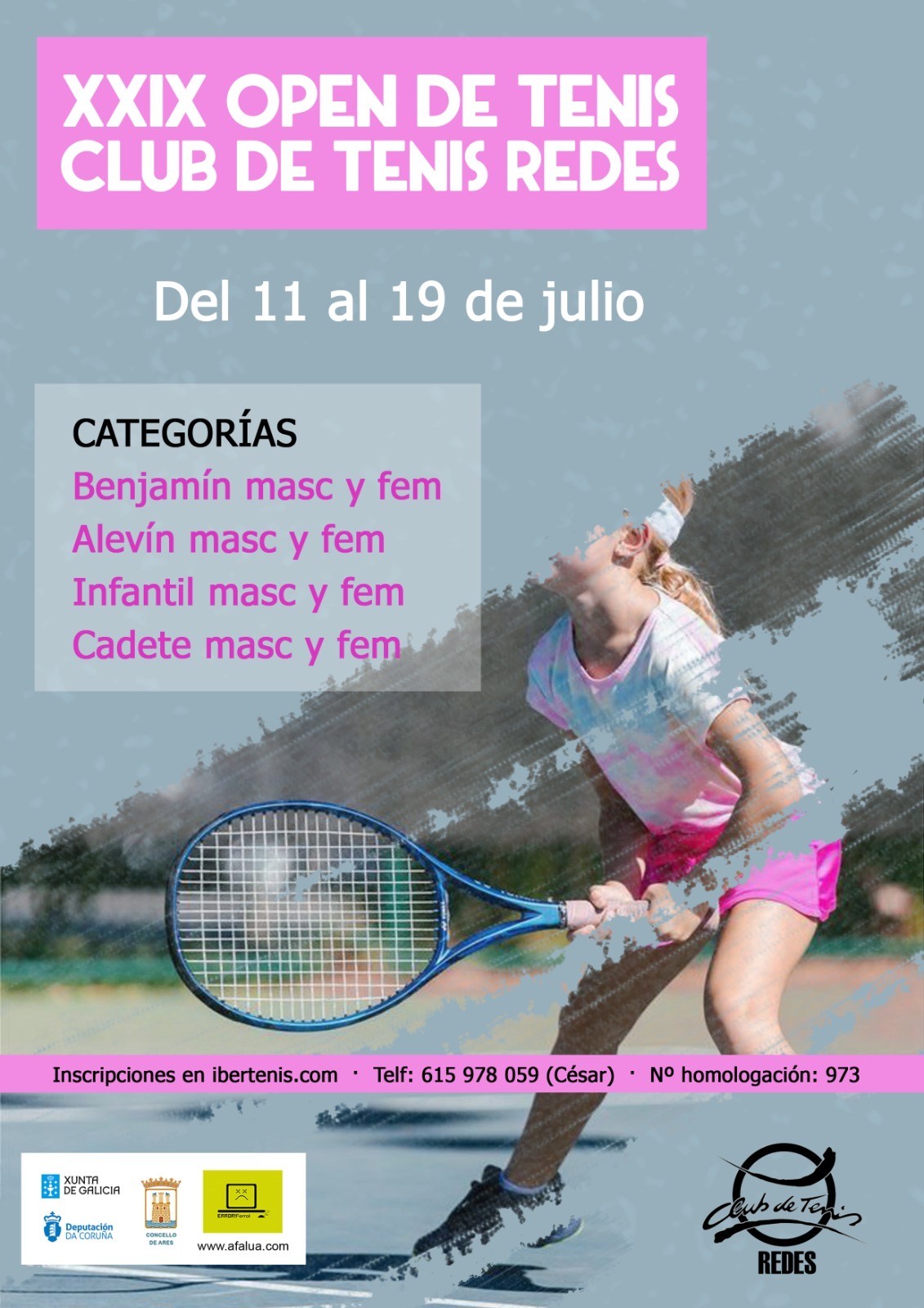 Cartel del XXIX OPEN DE TENIS REDES
