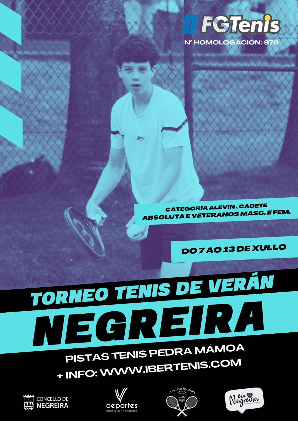 Cartel del TORNEO DE TENIS DE VERANO NEGREIRA 2025