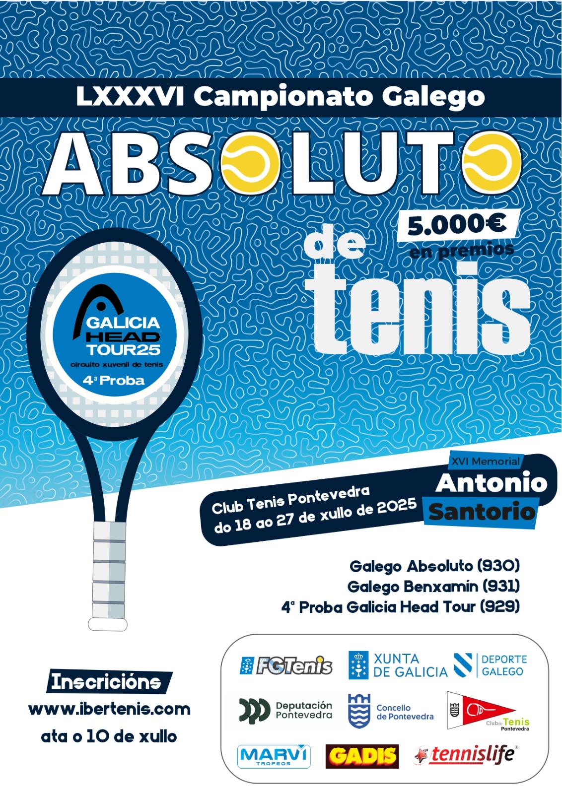cartel Campeonato Gallego Absoluto - Benjamín y 4ª Prueba Head