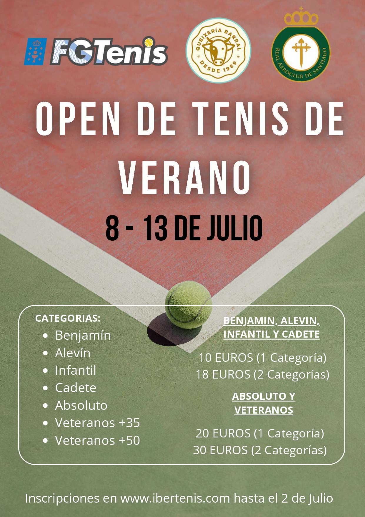 cartel OPEN DE TENIS DE VERANO 2025
