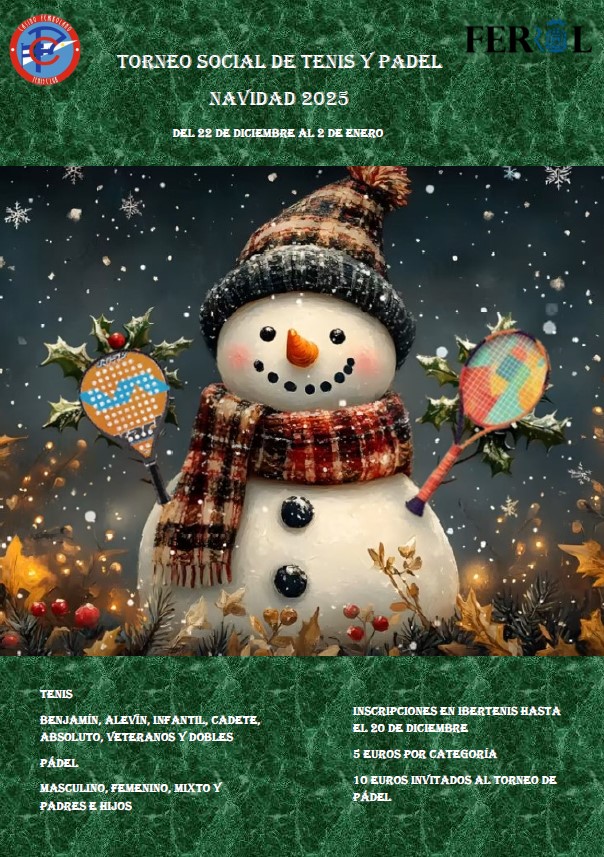 TORNEO SOCIAL DE TENIS NAVIDAD 25
