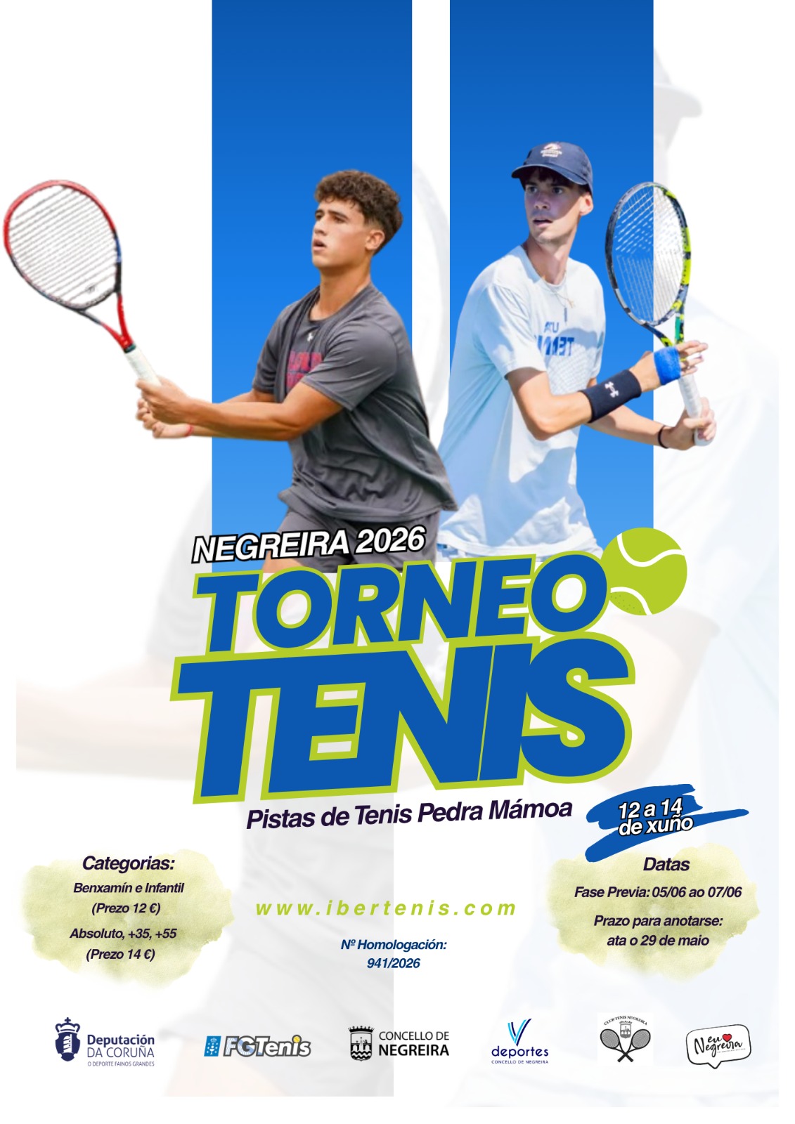 cartel TORNEO DE TENIS DE PRIMAVERA NEGREIRA 2026