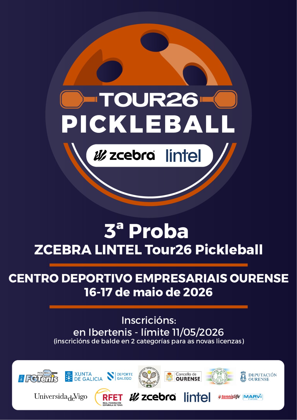cartel 3ª Prueba ZCebra Lintel Tour (Ourense)