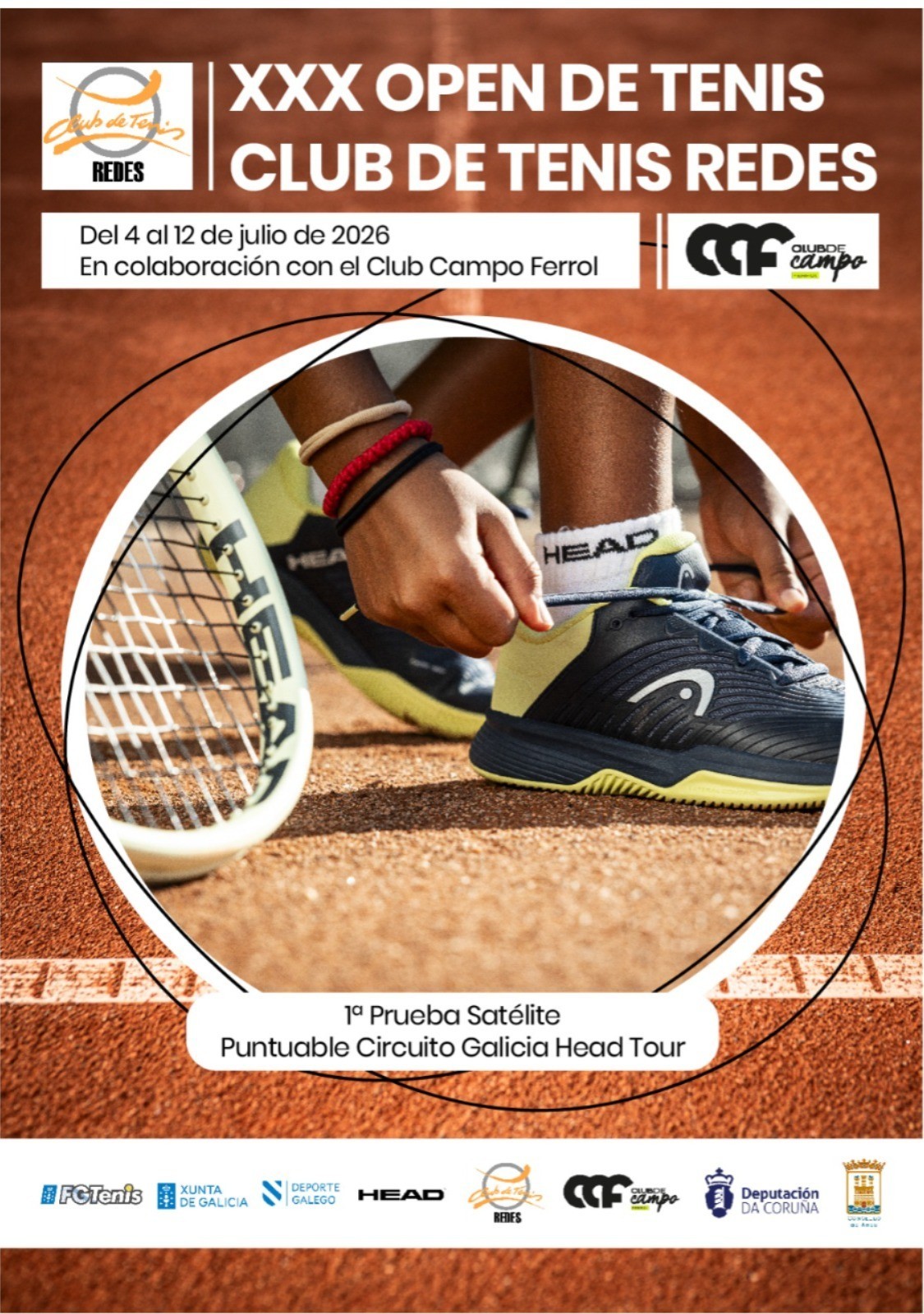 cartel XXX OPEN CLUB DE TENIS REDES