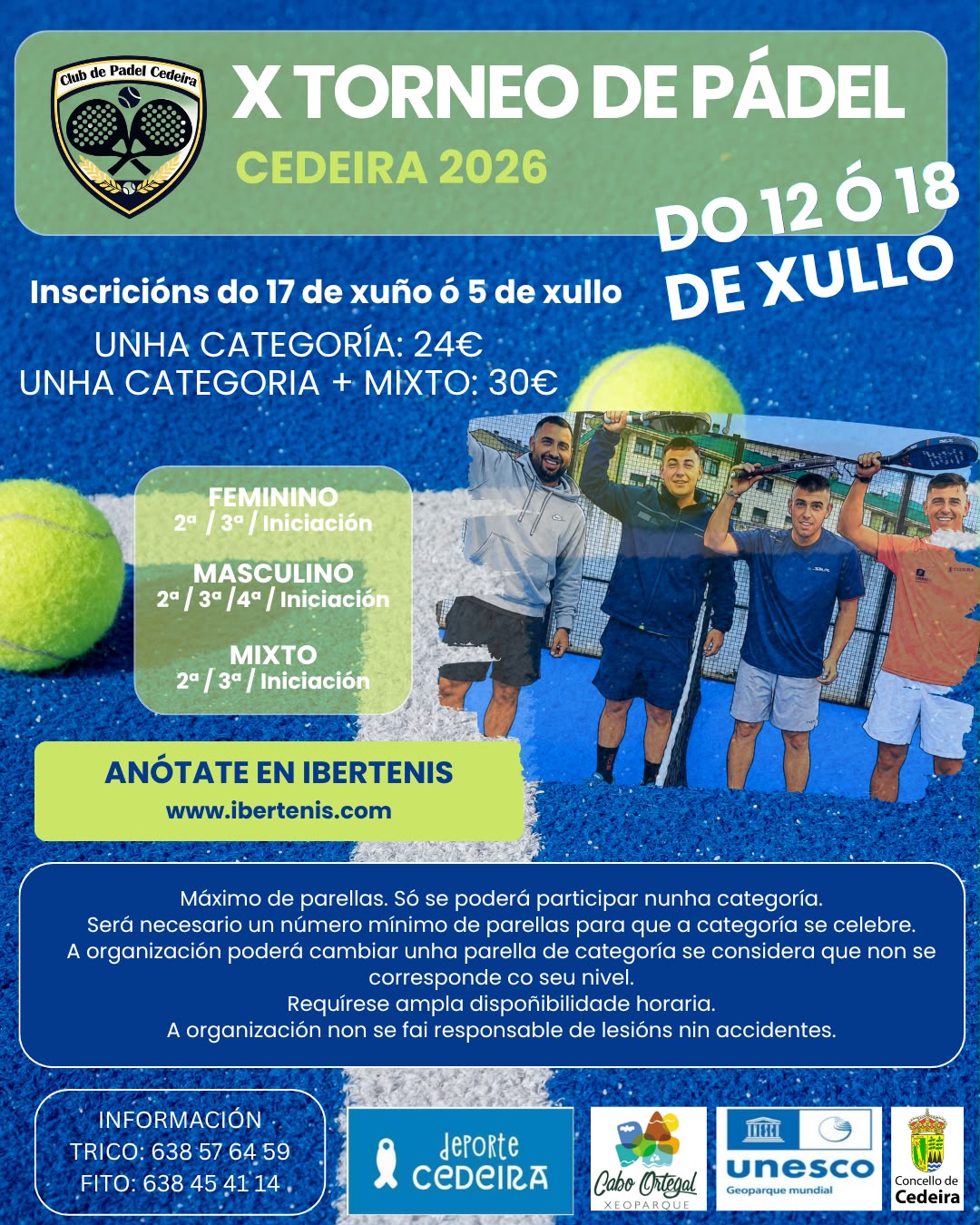 X TORNEO PÁDEL CEDEIRA