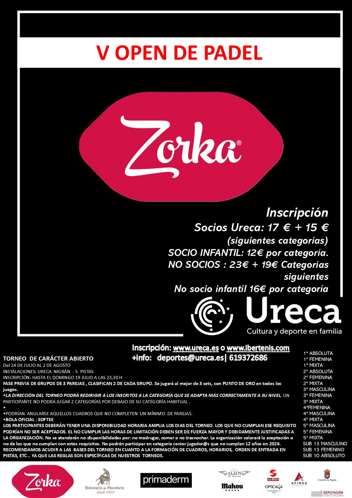 V OPEN ZORKA URECA DE PADEL