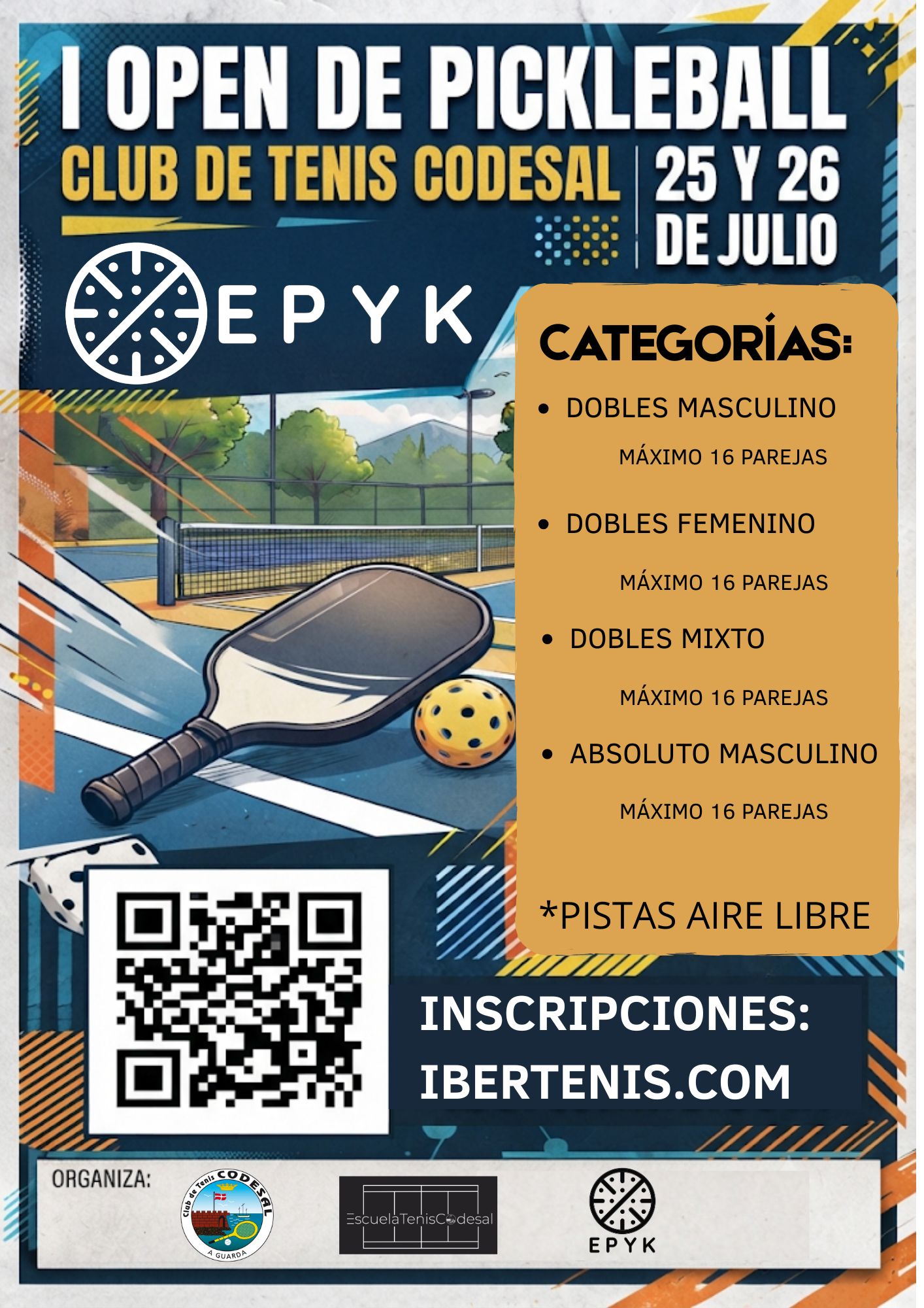 cartel I OPEN PICKLEBALL C.T. CODESAL