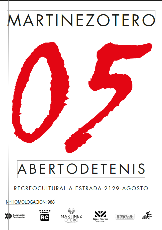 cartel V ABERTO DE TENIS MARTÍNEZ OTERO