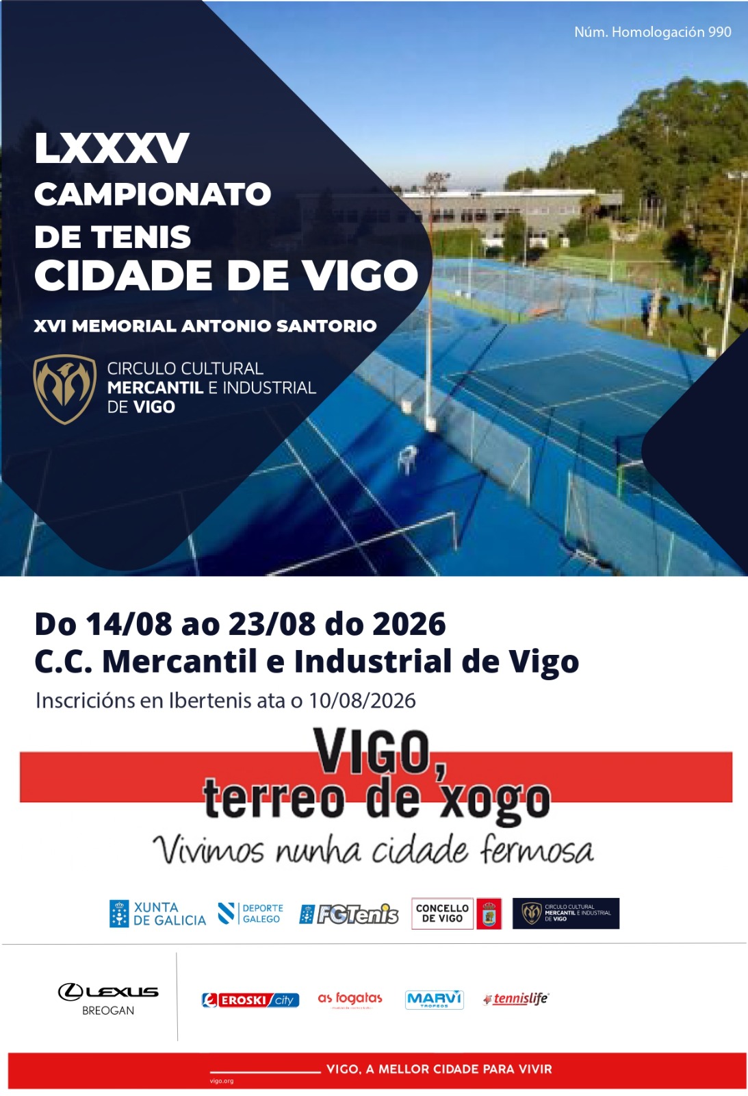 cartel 86º Campeonato de Tenis de Vigo