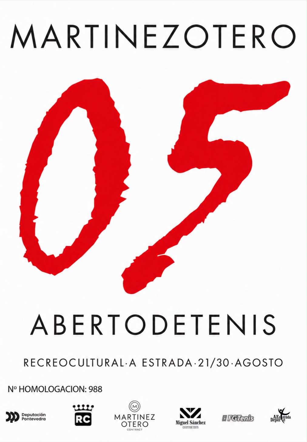 cartel V ABERTO DE TENIS MARTÍNEZ OTERO