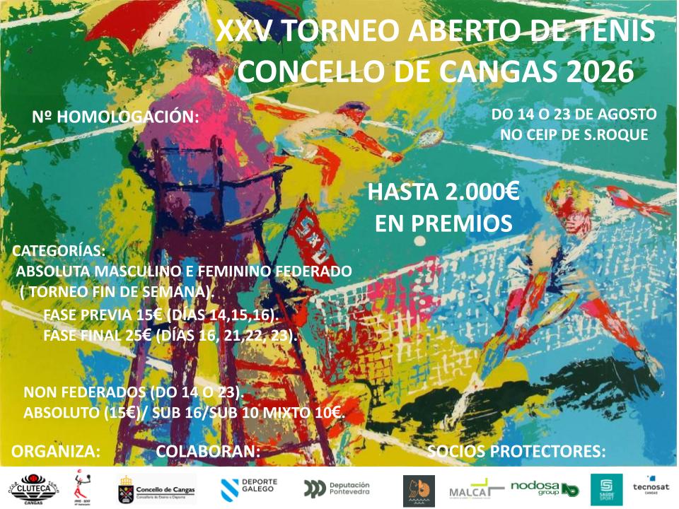 cartel XXV Aberto Concello de Cangas- NO FEDERADO