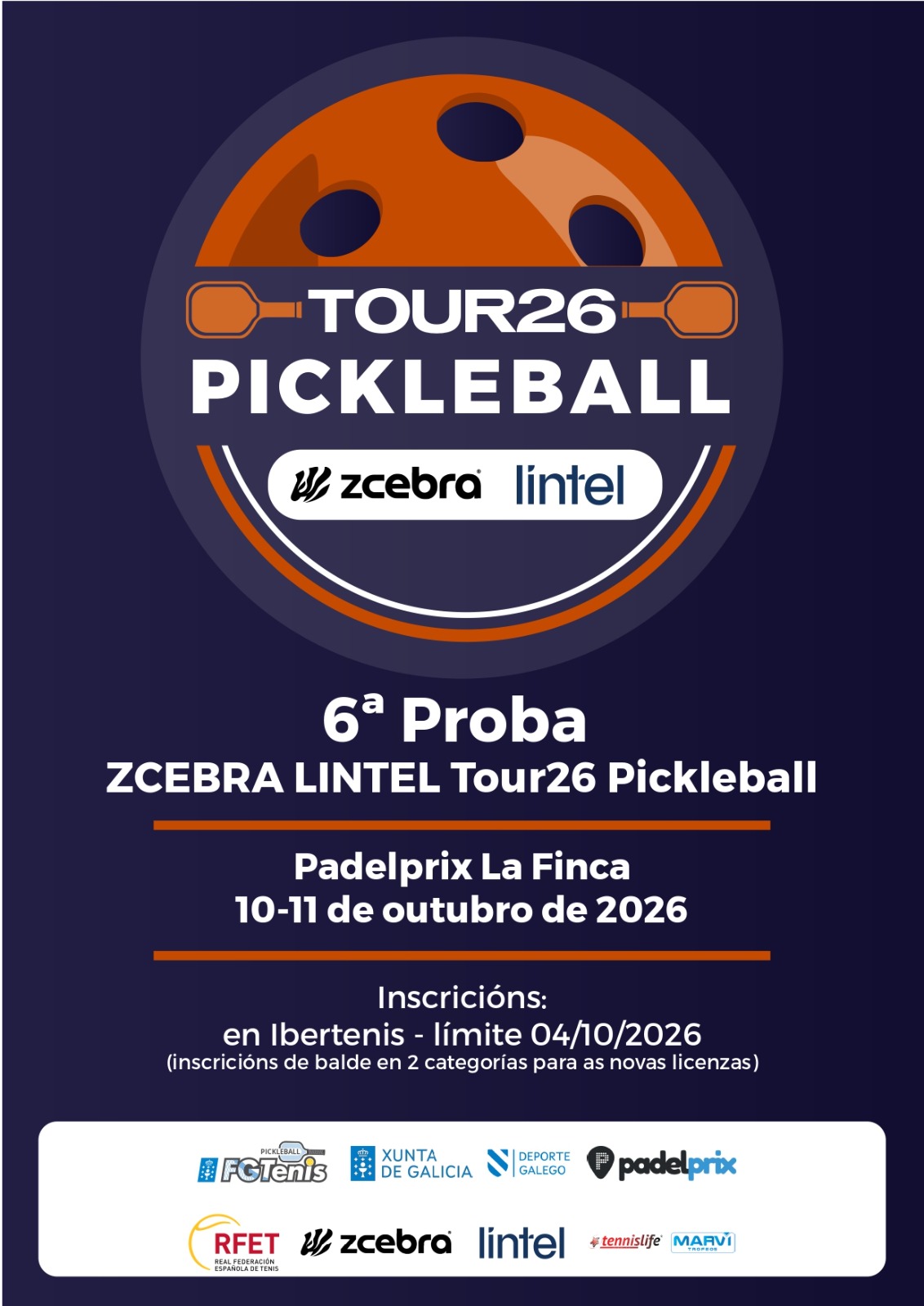 Cartel VI PRUEBA ZCEBRA LINTEL TOUR 2026